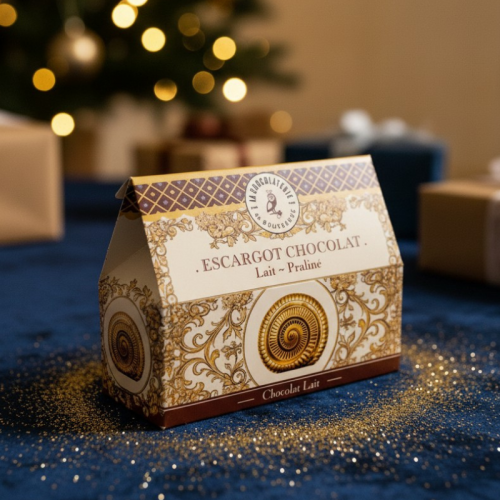 Maisons Escargots au lait fourrés praliné
